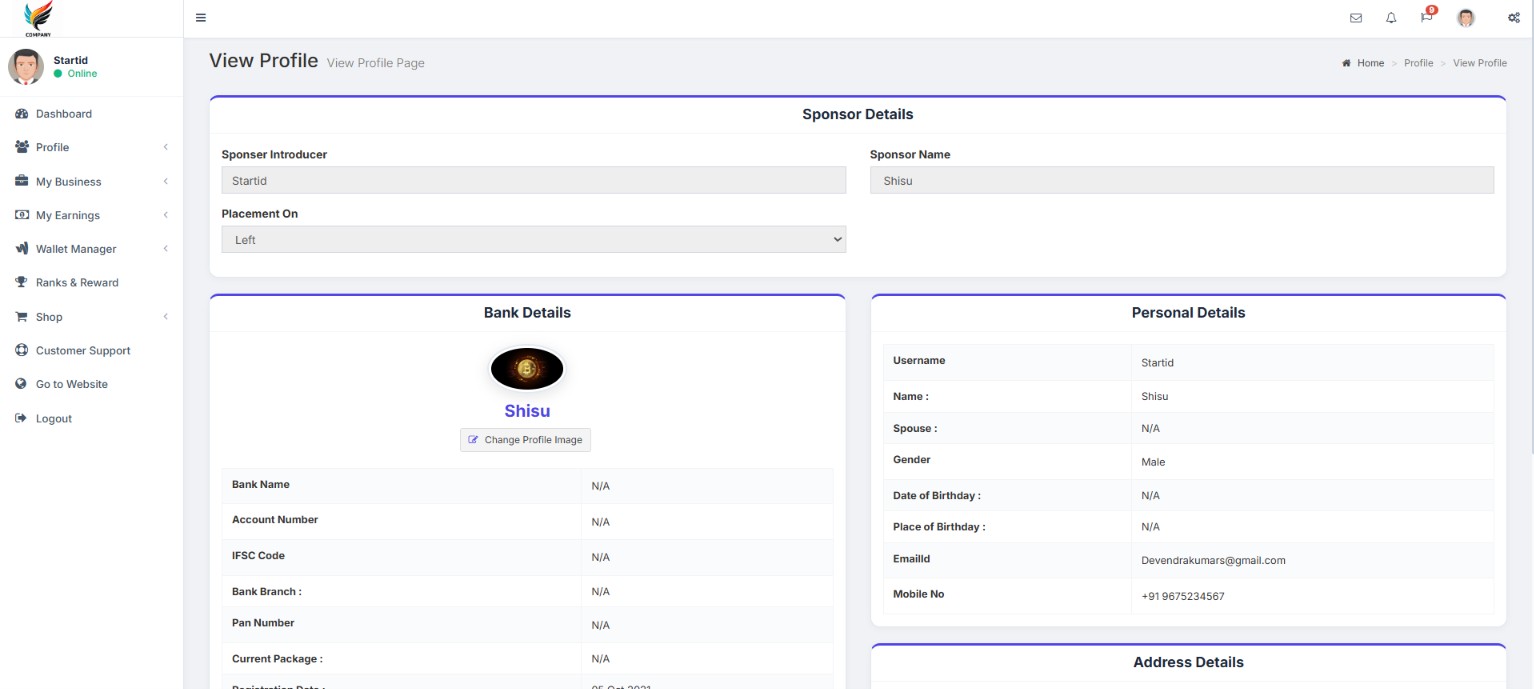MLM Software Profile View